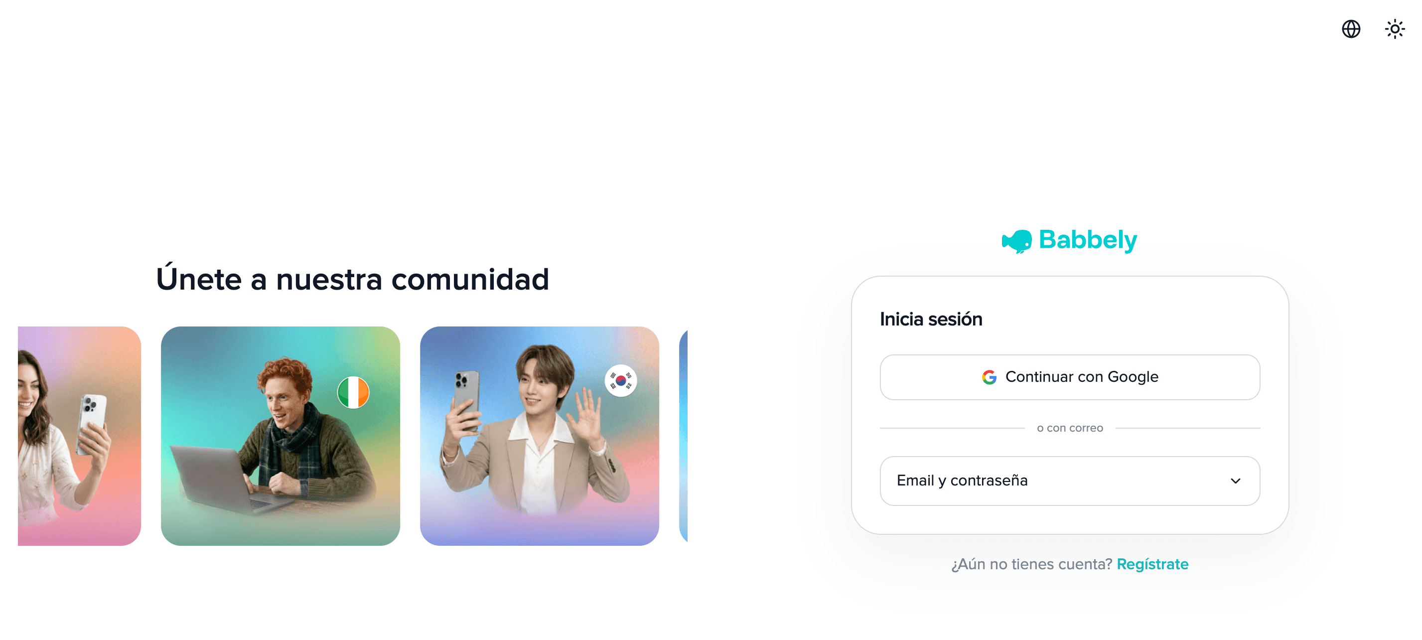 Babbely — pantalla 01.48.54